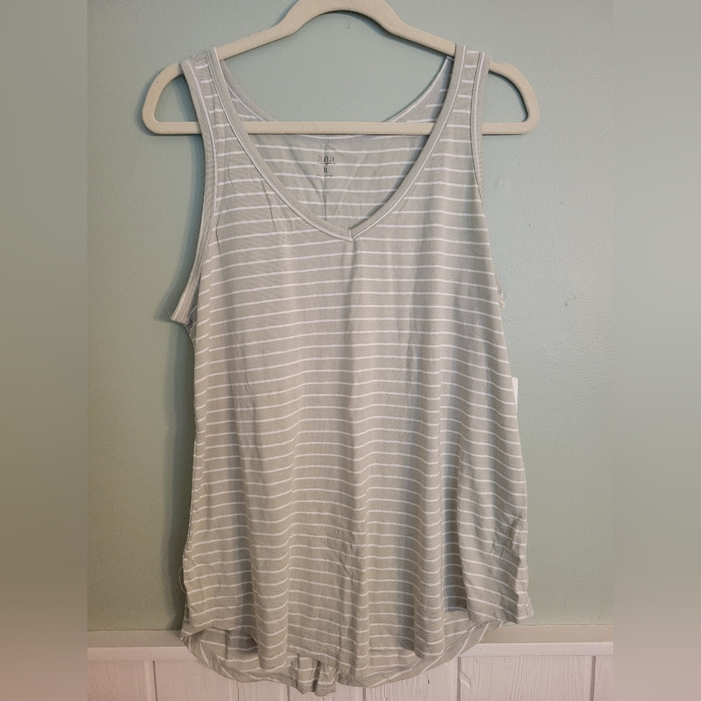 a.n.a Light Striped Tank Top